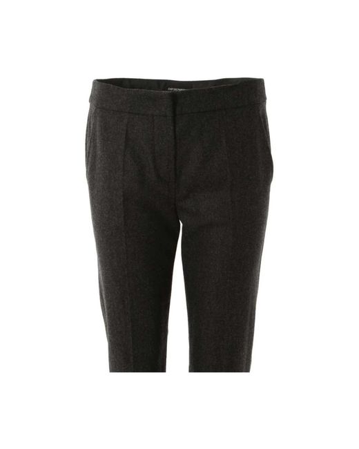 Armani Black Slim-Fit Trousers