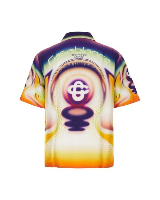 Casablanca Yellow Short Sleeve Shirts for men