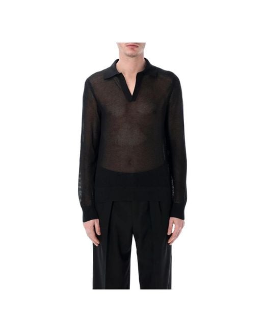 Tom Ford Black V-Neck Knitwear for men