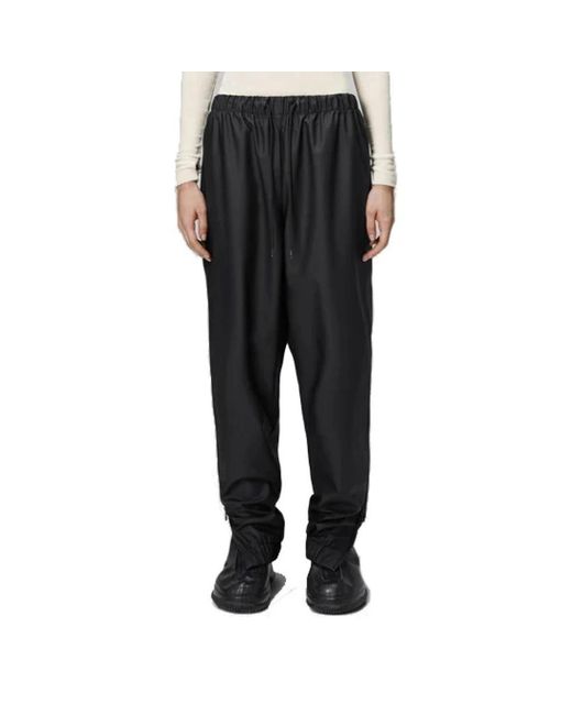 Rains Black Straight Trousers