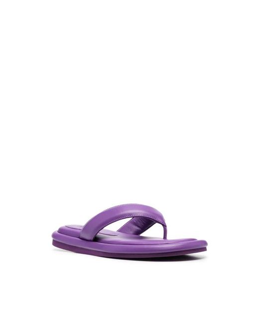 Gia Borghini Purple Flip Flops