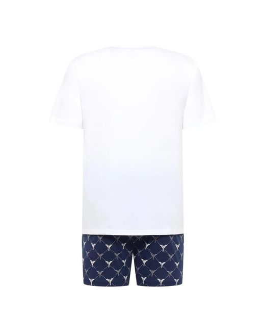 carlo colucci Shorty Pyjamaset in het White voor heren