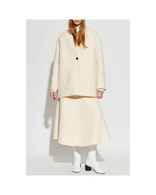 Moncler Wollen Midi Rok in het Natural