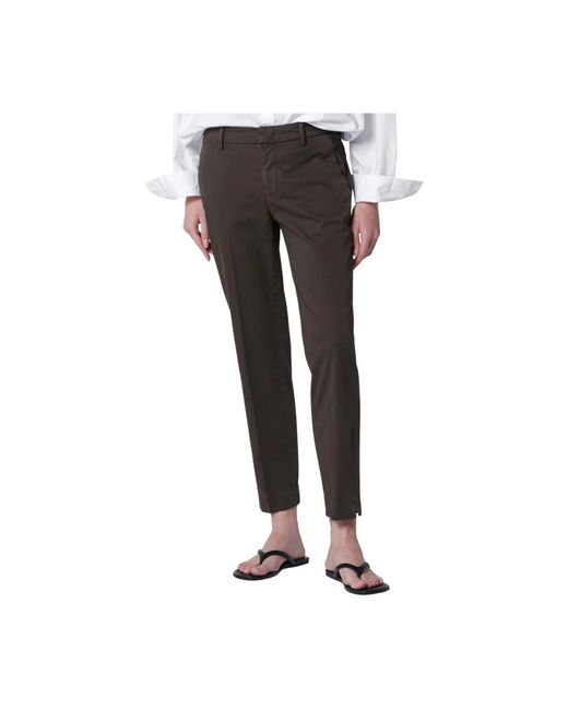 PT Torino Brown Cropped Trousers