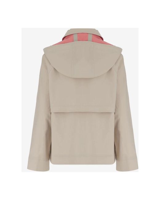 Yves Salomon Jassen ,Katoen Cotton Hooded Jacket in het Natural
