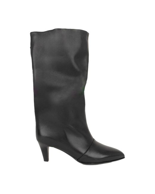 Linda Baumann Black Heeled Boots