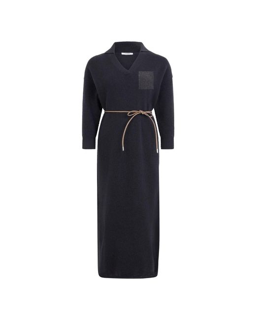 Peserico Blue Knitted Dresses