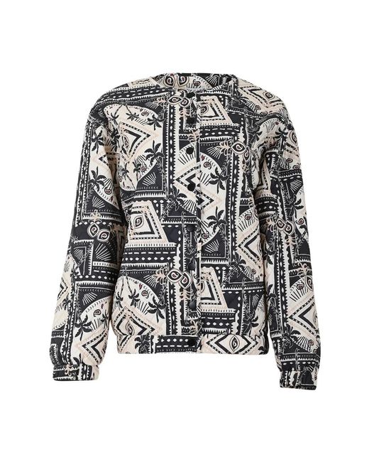 Maicazz Overhemden ,Veelkleurig ,Leer Exotische Print Zomerjas in het Black