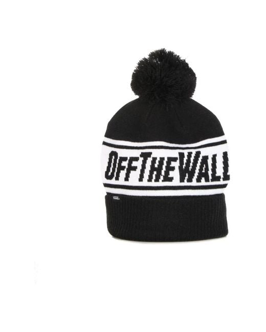 Vans Accessoires ,Zwart ,Nylon Pom Pom Muts Zwart/Wit in het Black voor heren