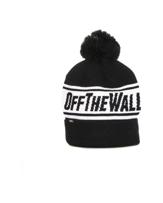 Vans Accessoires ,Zwart ,Nylon Pom Pom Muts Zwart/Wit in het Black voor heren