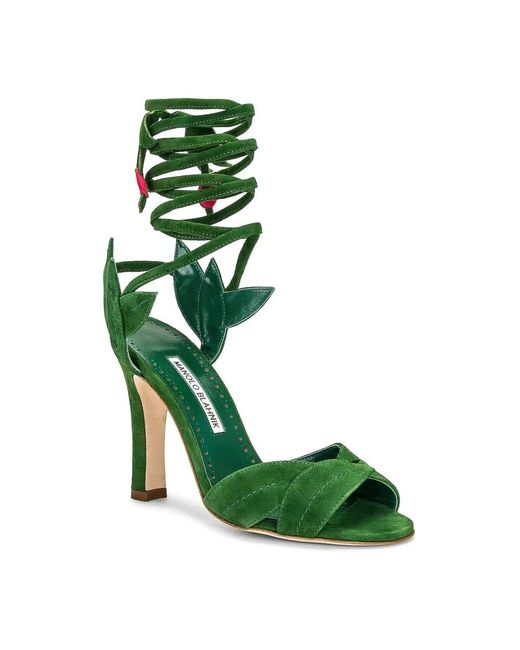 Manolo Blahnik Green High Heel Sandals