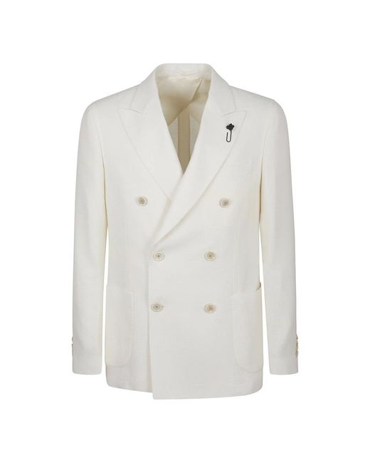 Blazers di Lardini in White da Uomo