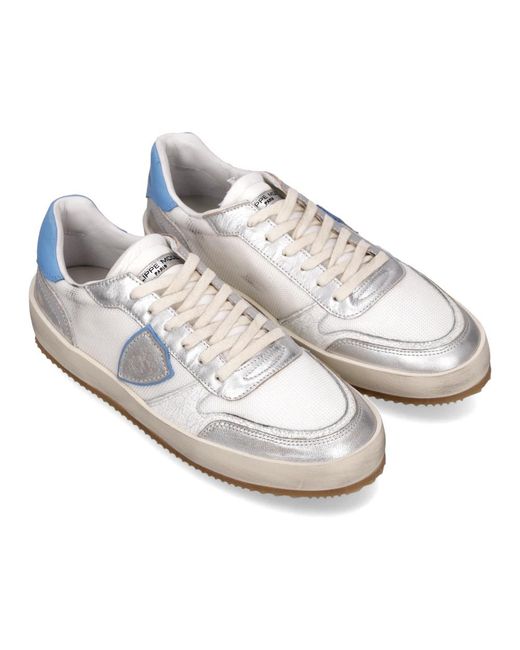 Philippe Model Schoenen ,Wit ,Leer Mooie Tennis Sneakers in het White voor heren