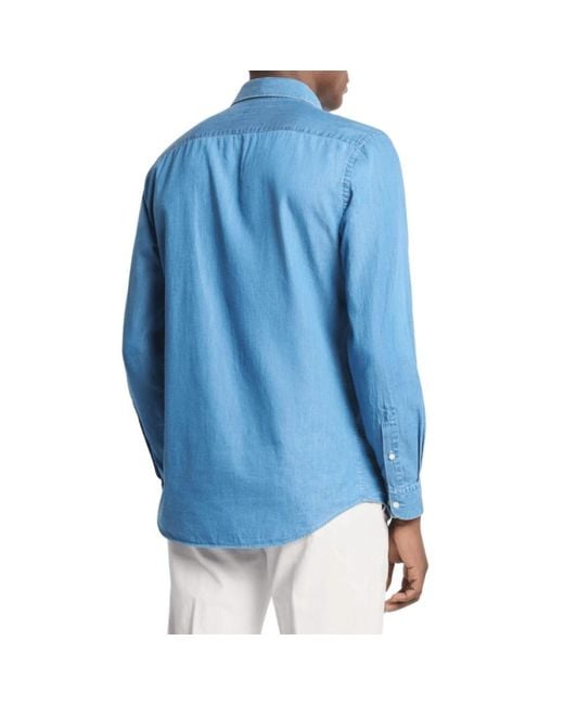 Fay Blue Denim Shirts for men