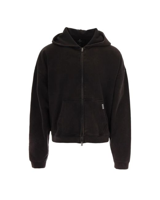 Represent Felpa Initial Boxy Zip in het Black voor heren