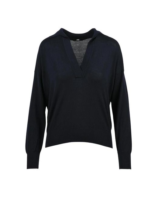 Alpha Studio Blue V-Neck Knitwear