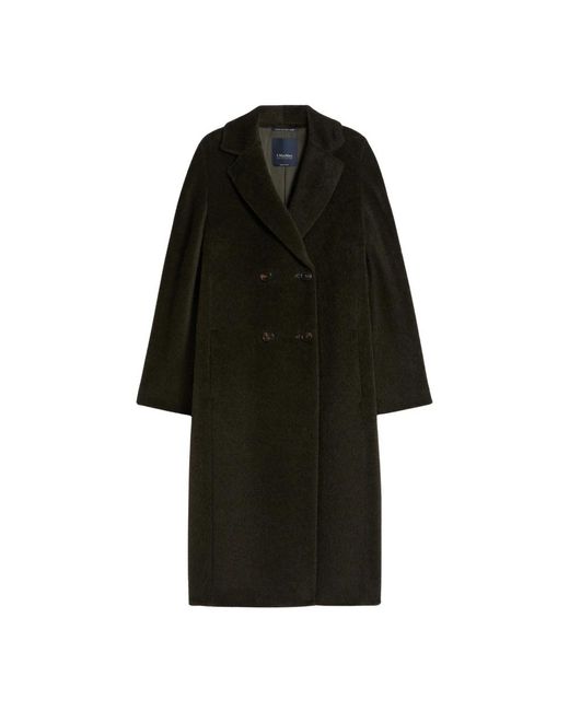 Max Mara Black Langer, Zweireihiger Mantel