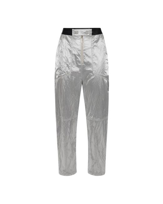 Elisabetta Franchi Gray Slim-Fit Trousers