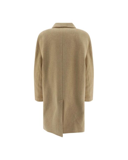 Single-Breasted Coats Isabel Marant de color Natural