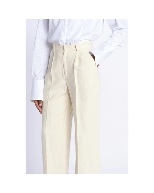 Trousers > wide trousers Vanessa Bruno en coloris White