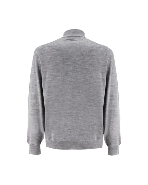 Fedeli Weicher texturierter reißverschluss-cardigan in Gray für Herren
