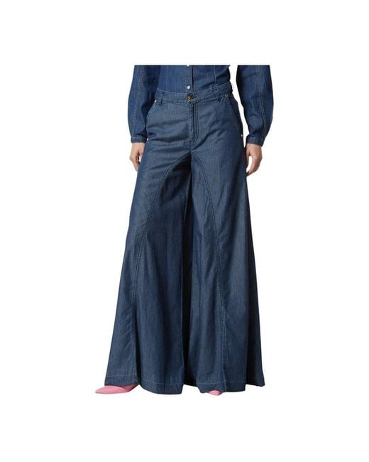 Silvian Heach Wide Jeans in het Blue