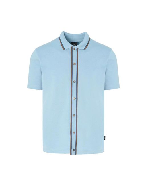 Paul Smith Blue Short Sleeve Shirts for men