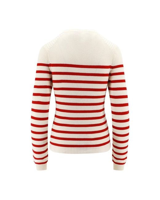 Semicouture Red Round-Neck Knitwear