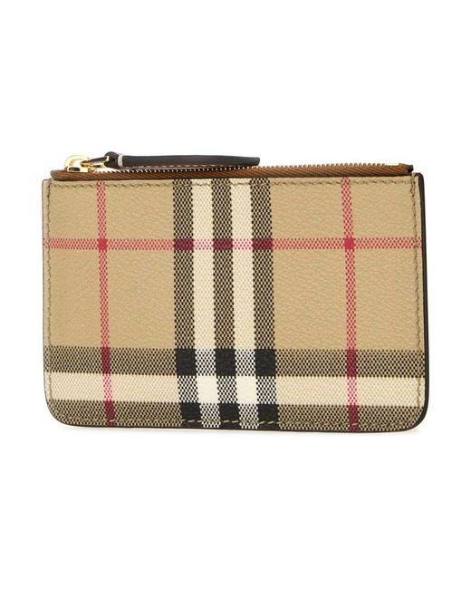 Burberry Natural Bedruckter E-Canvas Kartenhalter