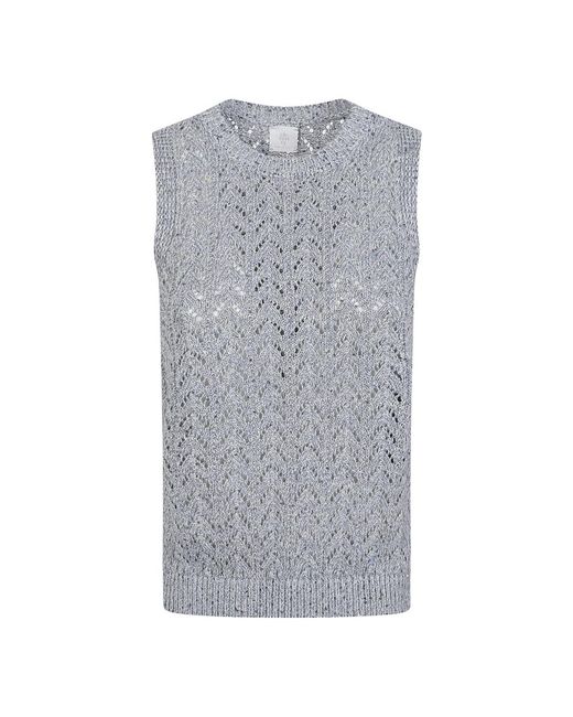 Eleventy Gray Sleeveless Knitwear