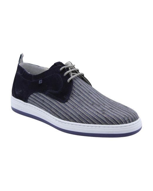 Floris Van Bommel Blue Laced Shoes for men
