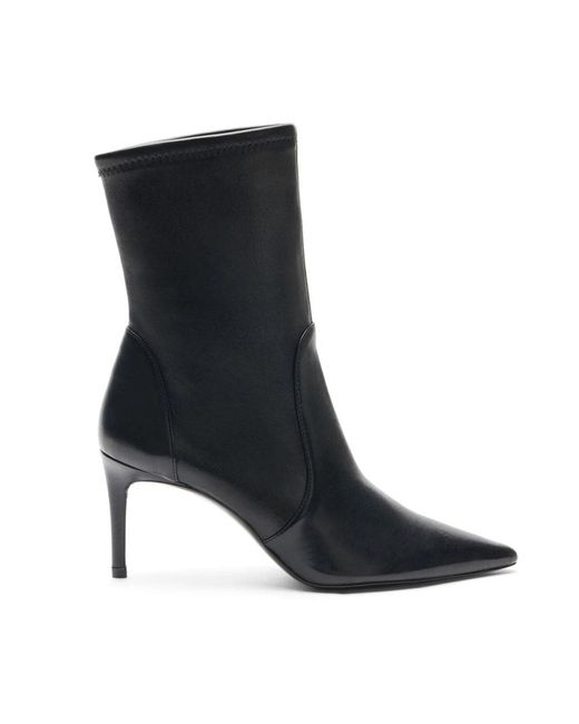 Stuart Weitzman Power Bootie 75 in het Black