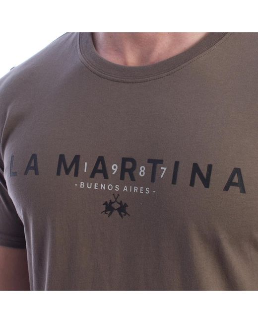 La Martina Gray T-Shirts for men