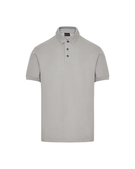 Emporio Armani Gray Polo Shirts for men