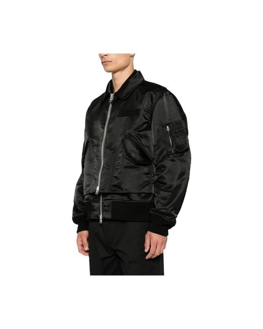 Sacai Black Bomber Jackets for men