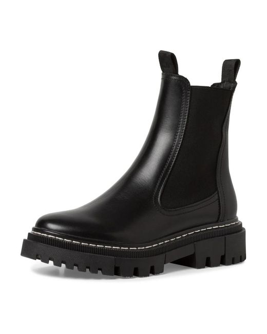 Tamaris Black Chelsea Boots