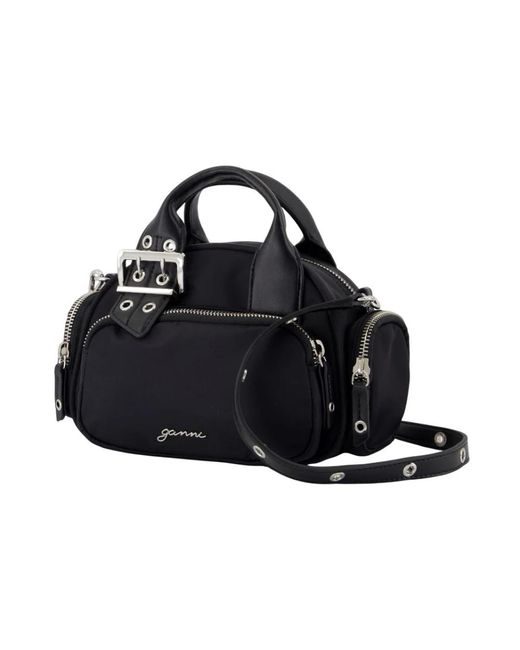Ganni Kleine Crossbody Tas in het Black