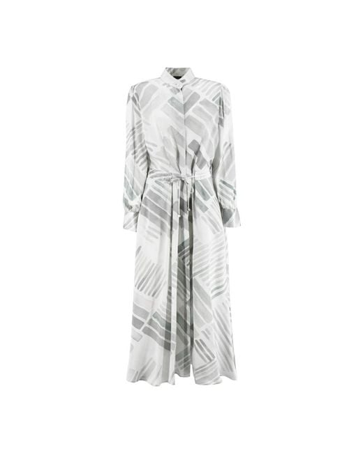 Kiton Gray Shirt Dresses