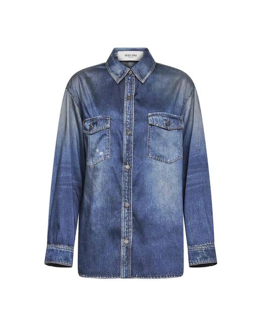 Golden Goose Deluxe Brand Blue Denim Shirts