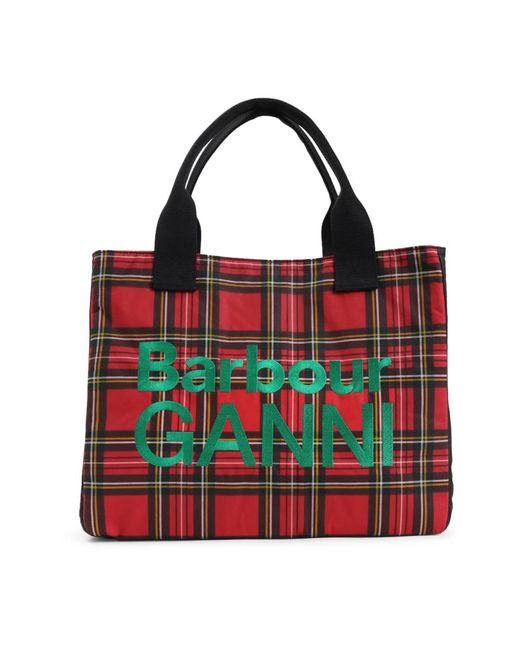 Barbour Tassen ,Veelkleurig ,Katoen Wax Tote Bag in het Red
