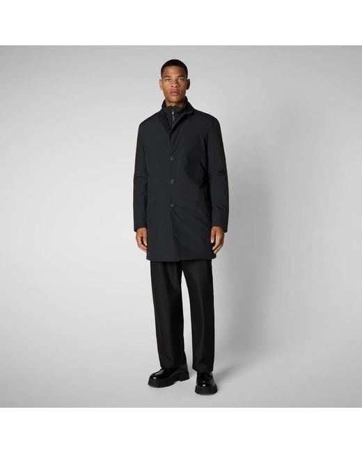 Save The Duck Black Single-Breasted Coats for men