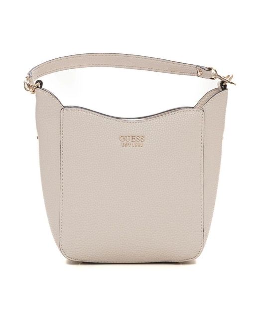 Guess White Stilvolle Bucket Bag Mit Passender Clutch