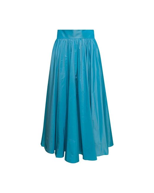 Plain Units Blue Midi skirts