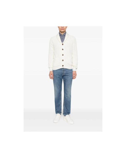 Brunello Cucinelli White Cardigans for men