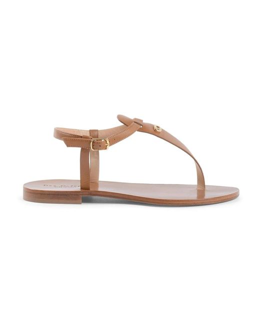 Flat Sandals di Dee Ocleppo in Brown