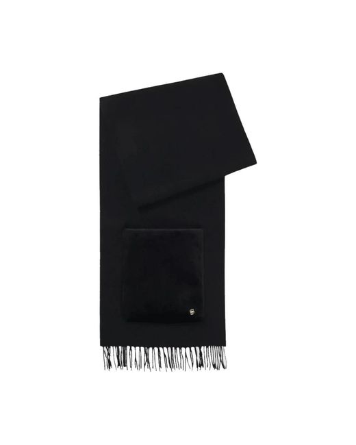 HUGO Black Grayce Schal Mit Kunstpelztaschen