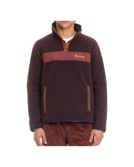 COTOPAXI Hoodies & Sweatvesten ,Bruin ,Polyester Bruine Snapknooptrui in het Red voor heren