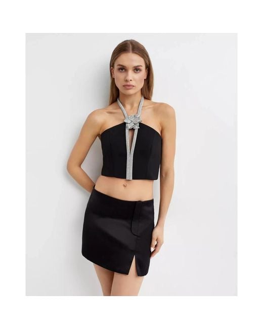 Nue Black Sleeveless Tops
