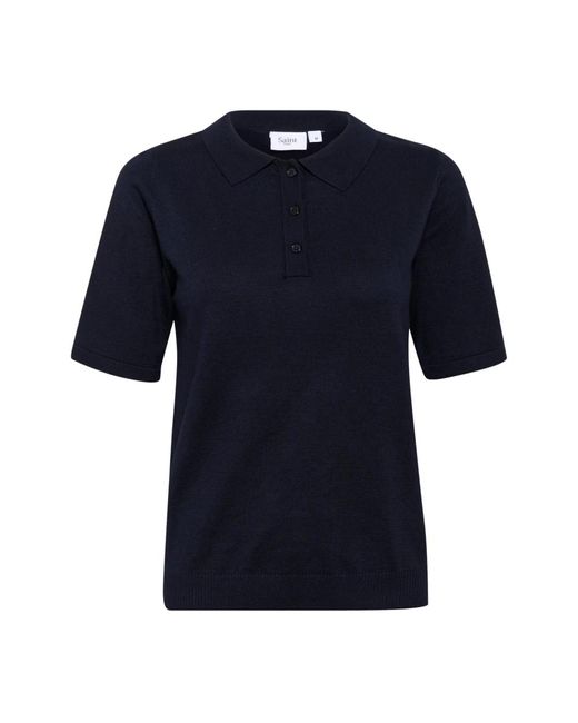 Saint Tropez Round-Neck Knitwear in het Blue