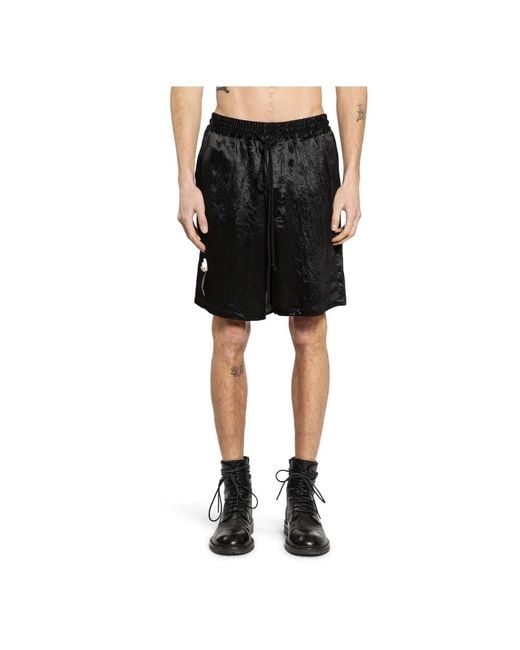 Song For The Mute Black Casual Shorts for men